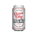 A can of Georgia-made beer with a red, cursive scrawled logo on a white background
